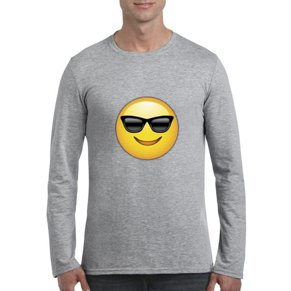Artix - Mens Long Sleeve T-Shirts - Emoji with Sunglasses
