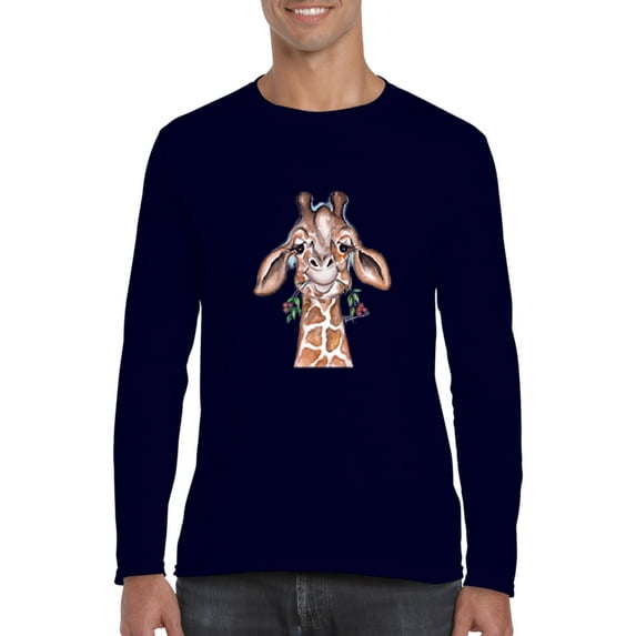 Artix - Mens Long Sleeve T-Shirts - Giraffe