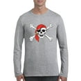 thumbnail image 1 of Artix - Mens Long Sleeve T-Shirts - Jolly Roger Skull & Crossbones, 1 of 5