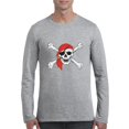 thumbnail image 1 of Artix - Mens Long Sleeve T-Shirts - Jolly Roger Skull & Crossbones, 1 of 5