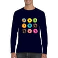 thumbnail image 1 of Artix - Mens Long Sleeve T-Shirts - Love Food Donuts Doughnuts, 1 of 5
