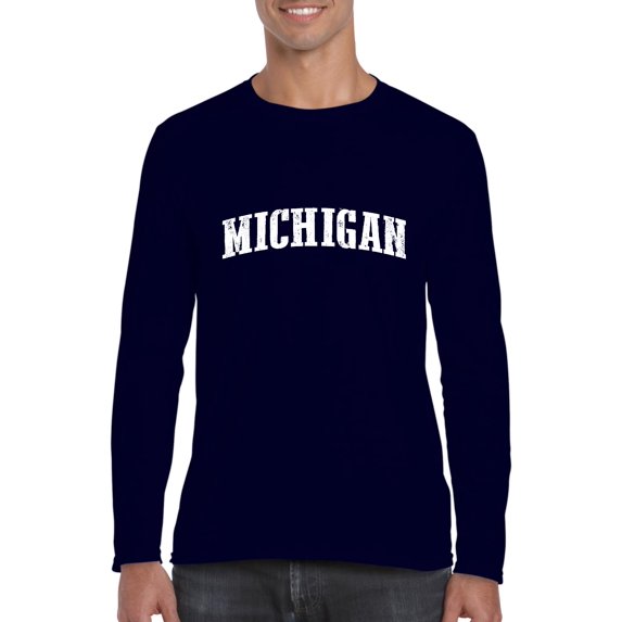 Artix - Mens Long Sleeve T-Shirts - Michigan