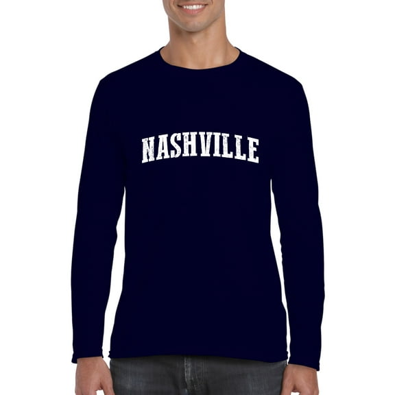 Artix - Mens Long Sleeve T-Shirts - Nashville Tennessee Flag