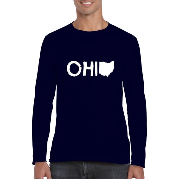 Artix - Mens Long Sleeve T-Shirts - Ohio Map
