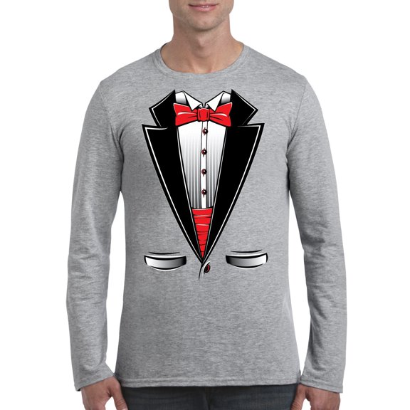Artix - Mens Long Sleeve T-Shirts - Tuxedo Prom Costume