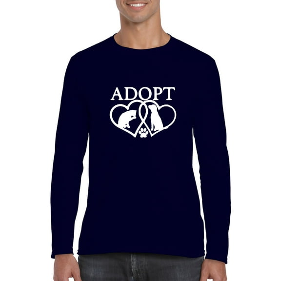 Artix - Mens Long Sleeve T-Shirts, up to Size 5XL - Adopt Animal Rescue