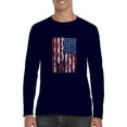 thumbnail image 1 of Artix - Mens Long Sleeve T-Shirts, up to Size 5XL - American Flag 4th of July, 1 of 4