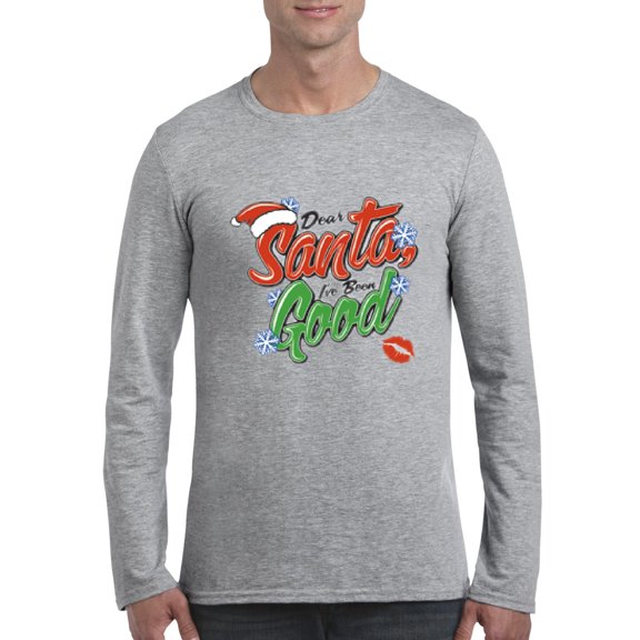 Artix - Mens Long Sleeve T-Shirts, up to Size 5XL - Christmas Dear Santa