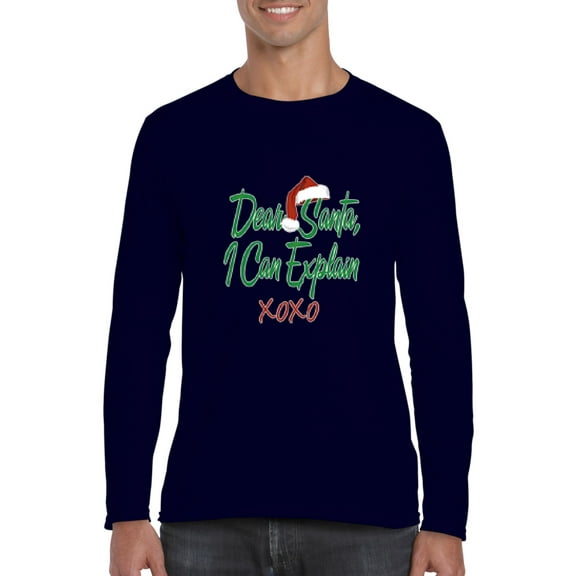 Artix - Mens Long Sleeve T-Shirts, up to Size 5XL - Dear Santa