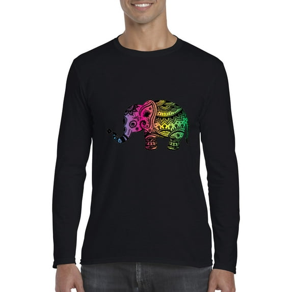 Artix - Mens Long Sleeve T-Shirts, up to Size 5XL - Elephant