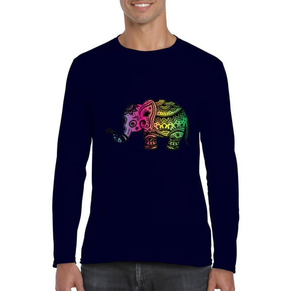 Artix - Mens Long Sleeve T-Shirts, up to Size 5XL - Elephant