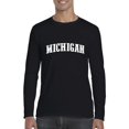 thumbnail image 1 of Artix - Mens Long Sleeve T-Shirts, up to Size 5XL - Michigan, 1 of 4