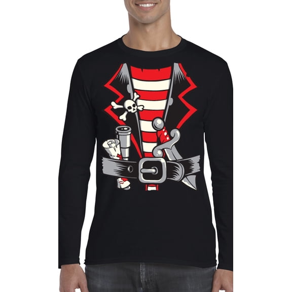 Artix - Mens Long Sleeve T-Shirts, up to Size 5XL - Pirate Costume