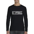 thumbnail image 1 of Artix - Mens Long Sleeve T-Shirts, up to Size 5XL - Softball with Ball, 1 of 4