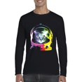 thumbnail image 1 of Artix - Mens Long Sleeve T-Shirts, up to Size 5XL - Space Cat, 1 of 4
