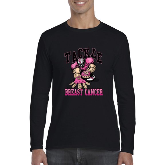 Artix - Mens Long Sleeve T-Shirts, up to Size 5XL - Tackle Breast Cancer