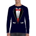 thumbnail image 1 of Artix - Mens Long Sleeve T-Shirts, up to Size 5XL - Tuxedo Prom Costume, 1 of 4