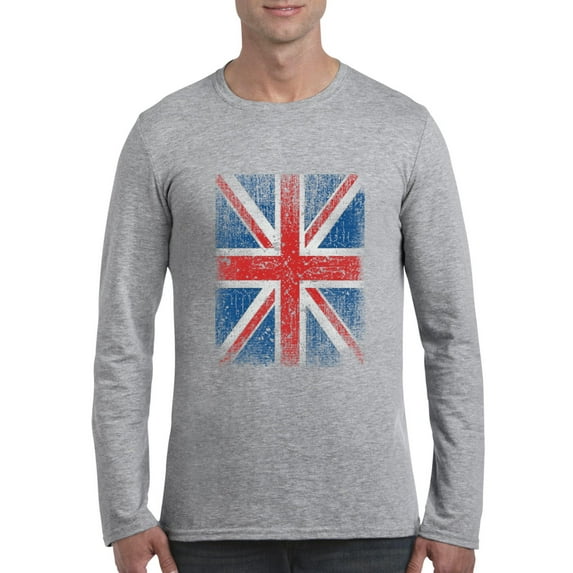 Artix - Mens Long Sleeve T-Shirts, up to Size 5XL - Union Jack British Flag