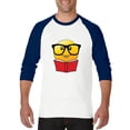 thumbnail image 1 of Artix - Mens Raglan Sleeve Baseball T-Shirts - Bookworm Reading Book, 1 of 5