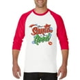 thumbnail image 1 of Artix - Mens Raglan Sleeve Baseball T-Shirts - Christmas Dear Santa, 1 of 5