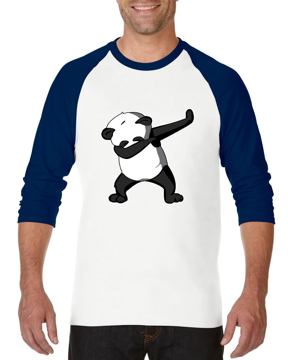 Artix - Mens Raglan Sleeve Baseball T-Shirts - Dancing Panda - Walmart.com