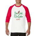 thumbnail image 1 of Artix - Mens Raglan Sleeve Baseball T-Shirts - Dear Santa, 1 of 5