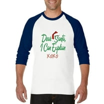 Artix - Mens Raglan Sleeve Baseball T-Shirts - Dear Santa