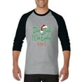 thumbnail image 1 of Artix - Mens Raglan Sleeve Baseball T-Shirts - Dear Santa, 1 of 5