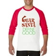 thumbnail image 1 of Artix - Mens Raglan Sleeve Baseball T-Shirts - Dear Santa, 1 of 5
