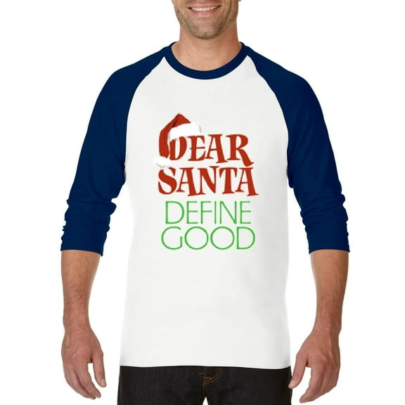 Artix - Mens Raglan Sleeve Baseball T-Shirts - Dear Santa