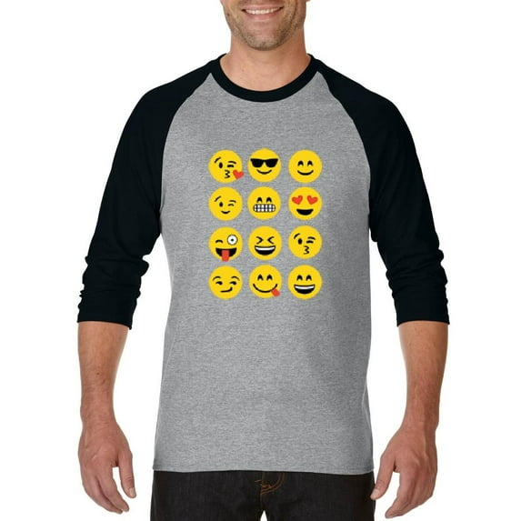 Artix - Mens Raglan Sleeve Baseball T-Shirts - Emoji Group