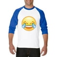 thumbnail image 1 of Artix - Mens Raglan Sleeve Baseball T-Shirts - Emoji Laughing Tears, 1 of 5