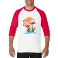 thumbnail image 1 of Artix - Mens Raglan Sleeve Baseball T-Shirts - Flamingo, 1 of 5