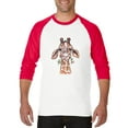 thumbnail image 1 of Artix - Mens Raglan Sleeve Baseball T-Shirts - Giraffe, 1 of 5