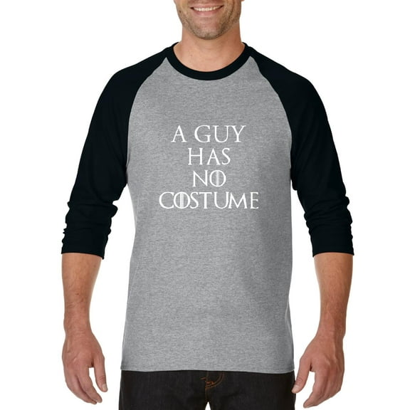 Artix - Mens Raglan Sleeve Baseball T-Shirts - Halloween Costume Guy Has No Costume