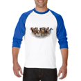 thumbnail image 1 of Artix - Mens Raglan Sleeve Baseball T-Shirts - Horses Herd, 1 of 5