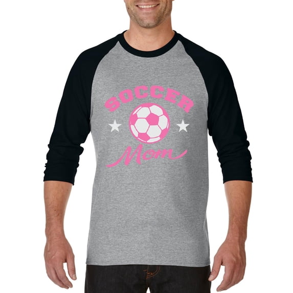 Artix - Mens Raglan Sleeve Baseball T-Shirts - Soccer Mom