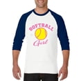 thumbnail image 1 of Artix - Mens Raglan Sleeve Baseball T-Shirts - Softball Girl, 1 of 5