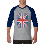 Artix - Mens Raglan Sleeve Baseball T-Shirts - Union Jack British Flag