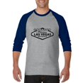 thumbnail image 1 of Artix - Mens Raglan Sleeve Baseball T-Shirts - Welcome to Las Vegas Nevada, 1 of 5