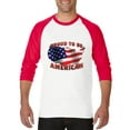thumbnail image 1 of Artix - Mens Raglan Sleeve Baseball T-Shirts, up to Size 3XL - American Proud To Be US Flag, 1 of 4