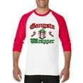 thumbnail image 1 of Artix - Mens Raglan Sleeve Baseball T-Shirts, up to Size 3XL - Christmas Wrapper, 1 of 4