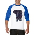 thumbnail image 1 of Artix - Mens Raglan Sleeve Baseball T-Shirts, up to Size 3XL - Elephant, 1 of 4