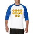 thumbnail image 1 of Artix - Mens Raglan Sleeve Baseball T-Shirts, up to Size 3XL - Emoji Entourage, 1 of 4