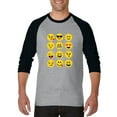thumbnail image 1 of Artix - Mens Raglan Sleeve Baseball T-Shirts, up to Size 3XL - Emoji Group, 1 of 4