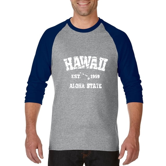 Artix - Mens Raglan Sleeve Baseball T-Shirts, up to Size 3XL - Hawaii
