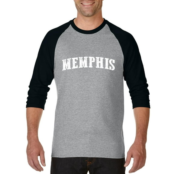 Artix - Mens Raglan Sleeve Baseball T-Shirts, up to Size 3XL - Memphis