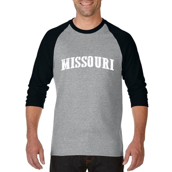 Artix - Mens Raglan Sleeve Baseball T-Shirts, up to Size 3XL - Missouri