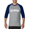 thumbnail image 1 of Artix - Mens Raglan Sleeve Baseball T-Shirts, up to Size 3XL - New Hampshire, 1 of 4