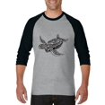 thumbnail image 1 of Artix - Mens Raglan Sleeve Baseball T-Shirts, up to Size 3XL - Sea Turtle Hawaii, 1 of 4